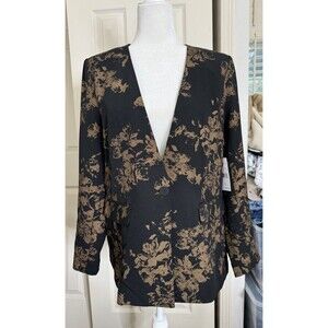 Rafaella Women’s Black And Gold Blazer,size M